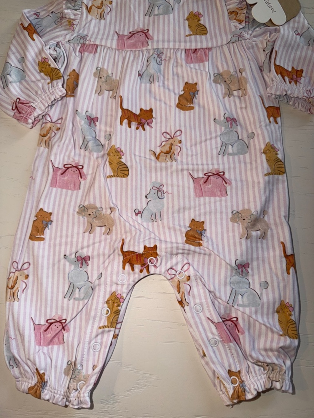 Angel Dear Fancy Pets Ruffle Romper 0-3 3-6 6-12 12-18 18-24 months - Picture 4 of 5